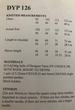 DYP126 Men’s Cardigan Double Knitting Pattern