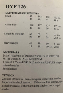 DYP126 Men’s Cardigan Double Knitting Pattern
