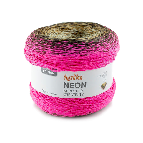 Katia Neon Cake with Free Shawl Pattern for both Knitting & Crochet