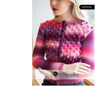 DYP334 Ladies Double Knitting Bobble Cardigan Pattern