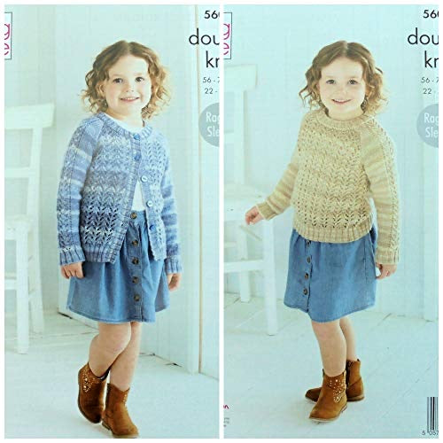 5606 King Cole Children’s Sweater & Cardigan Double Knitting Pattern