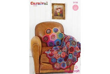 9158 Stylecraft Carnival Chunky Crochet hexagon Throw & Cushion Pattern