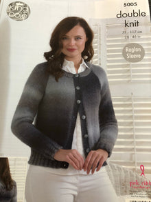 5005 King Cole Ladies Riot Double Knitting Jumper & Cardigan Knitting Pattern