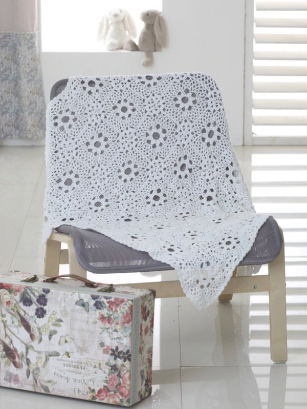 DYP327 Baby Crochet Double Knitting Blanket - One Size