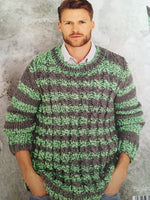 9059 Stylecraft Swiftknit Men’s Sweater Super Chunky Knitting Pattern