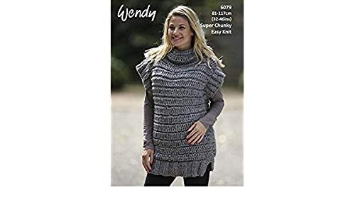 6079 Wendy Ladies Super Chunky Tunic Knitting Pattern