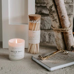 White Hearth Matches - Glass Jar by Sweet Water Decor