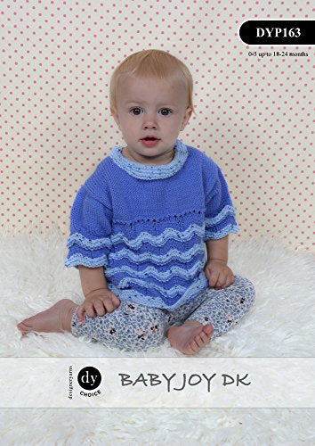 DYP163 Baby Short Sleeve Top Double Knitting Pattern 0-3 Up To 18-24 Months