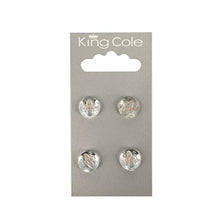 King Cole Buttons - Domed Diamond Effect Buttons - Clear (Small) 020