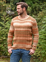 DYP204 - DY CHOICE LA PAZ ARAN MENS SWEATER KNITTING PATTERN - TO FIT CHEST 36