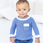 9609 Stylecraft Babies/Children’a Double Knitting Crochet Woven Sweater and Tunic 41/46 - 61/66cm | 16/18 - 24/26in | Birth - 7 Years