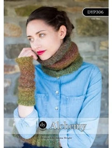 DYP306 Ladies Cowl & Wristwarner Chunky Kniting Pattern
