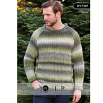 DYP205 - DY CHOICE MEN’S LA PAZ ARAN ROLL NECK RIBBED SWEATER KNITTING PATTERN - TO FIT CHEST 36