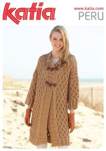 Katia Peru Ladies Chunky Coat Knitting Pattern 24