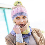 9671 Stylecraft Ladies Batik Swirl Jumper, Hat & Snood Double Knitting Pattern