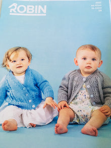 3052 Robin Baby Double Knitting Cardigans Pattern