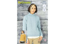 9859 Stylecraft Ladies Round and Funnel Neck Sweaters in ReCreate DK