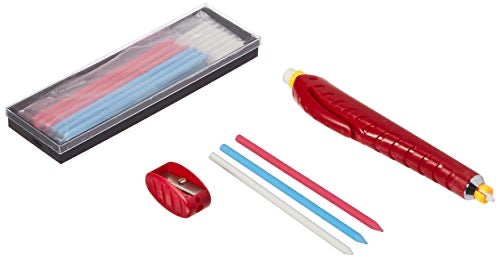 Bohin Chalk Pencil with Holder, White/Red/Blue