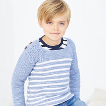 9608 Stylecraft Babies/Children’s Double Crochet Striped Top and Sweater 41/46 - 61/66cm | 16/18 - 24/26in | Birth - 7 Years