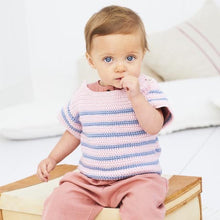 9608 Stylecraft Babies/Children’s Double Crochet Striped Top and Sweater 41/46 - 61/66cm | 16/18 - 24/26in | Birth - 7 Years