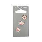 King Cole Baby Cat Buttons (set of 3)