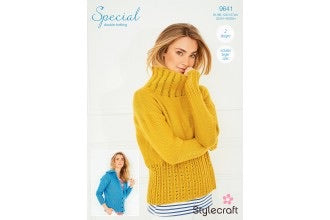 9641 Stylecraft Ladies Jumper & Cardigan Double Knitting Pattern