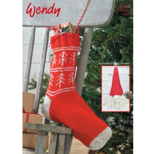 5753 Wendy Stocking & Gnome Aran Knitting Pattern