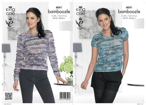 4041 king Cole Bamboozle Chunky Ladies Sweater & Top Knitting Pattern