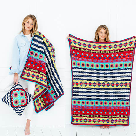 9528 Stylecraft Cushion & Throw Crochet Double Knitting Pattern