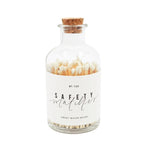 White Safety Matches Medium Apothecary Glass Jar by Sweet Water Decor