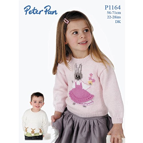 P1164 Peter Pan Children’s Rabbit Jumper Knitting Pattern