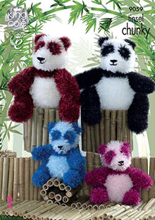 9059 King Cole Panda Tinsel Chunky Pattern