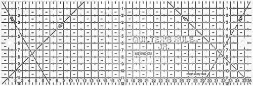 Bohin Quilters Metric Ruler 16x60cm Black