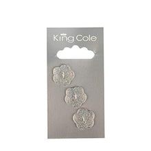 King Cole Glitter Flower Medium Buttons 028