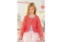 9134 Stylecraft Classique Cotton Double Knitting Children’s Short & Long Sleeve Cardigan Knitting Pattern