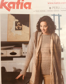 Katia Peru Ladies Jumper & Scarf Chunky Knitting Pattern