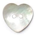 Hemline Mother of Pearl Heart Buttons (18mm Approx)