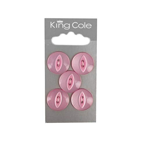 King Cole Buttons Round Large 20mm X 5 buttons per card