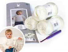 Rico Design Baby Crochet Jumper Kit (white) 3-12m