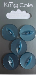 King Cole Buttons Round Large 20mm X 5 buttons per card