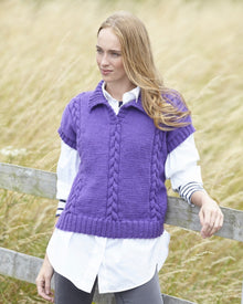 5961 King Cole Sweater and Tank in Wool Aran (leaflet)