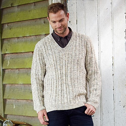 9341 Stylecraft Men’s Aran Jumper & Cardigan Knitting Pattern