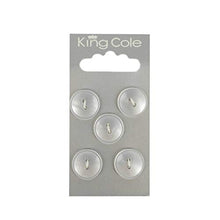 King Cole Round Plastic Buttons Clear (Large)