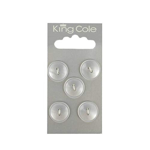 King Cole Round Plastic Buttons Clear (Large)