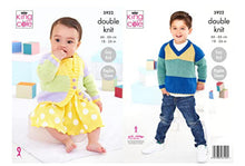 5922 King Cole Baby - Childrens Sweater and Cardigan in Cherished DK Knitting Pattern