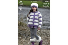 4058 king Cole Jacket, Sweater with Hood, Hat & Boot Toppers Knitting Pattern